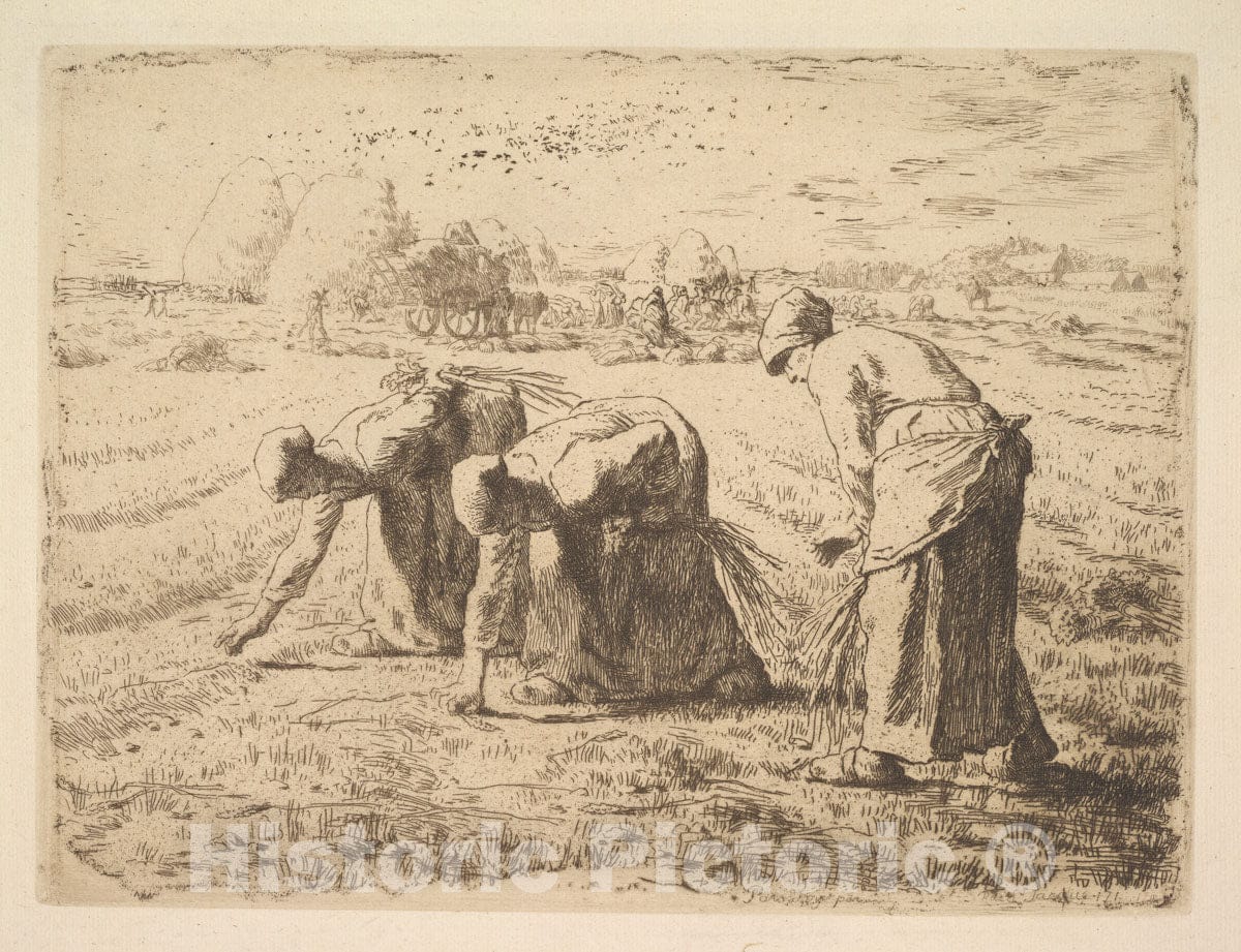 Art Print : Jean-François Millet - The Gleaners 2 : Vintage Wall Art