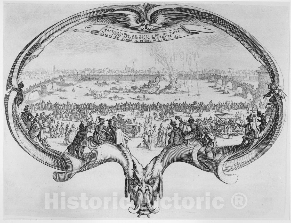 Art Print : Jacques Callot - The Feast of Saint James, Florence, July 25, 1619 : Vintage Wall Art