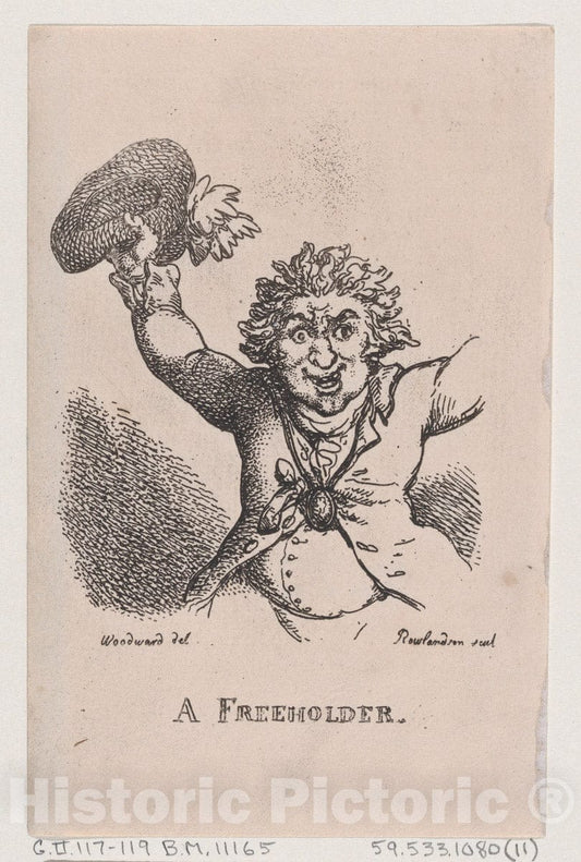 Art Print : Thomas Rowlandson - A Freeholder : Vintage Wall Art