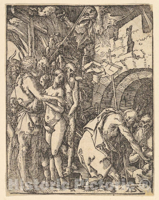 Art Print : Albrecht Dürer - Christ in Limbo, from The Little Passion, (Copy) : Vintage Wall Art