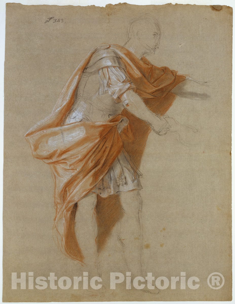 Art Print : Louis Galloche - Coriolanus Standing : Vintage Wall Art