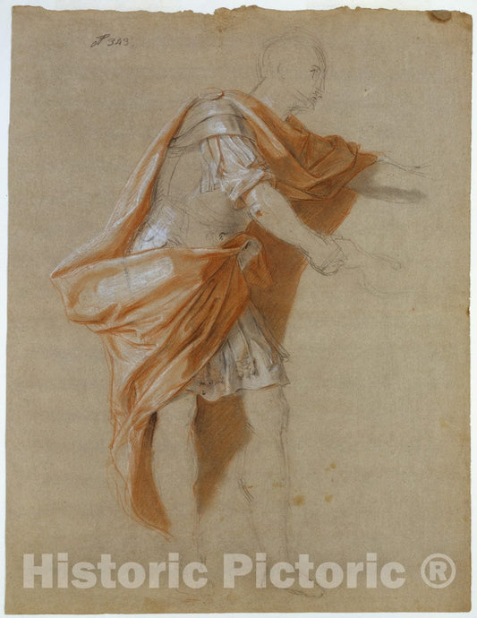Art Print : Louis Galloche - Coriolanus Standing : Vintage Wall Art