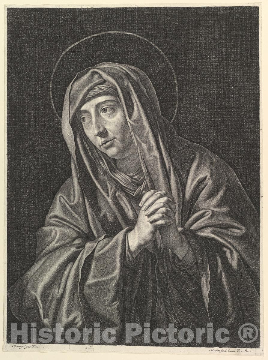 Art Print : Jean Morin - La Vierge de douleurs : Vintage Wall Art