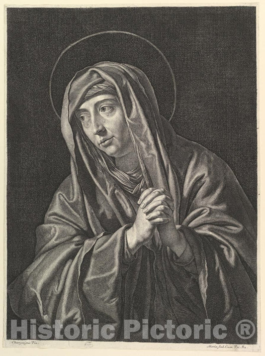 Art Print : Jean Morin - La Vierge de douleurs : Vintage Wall Art