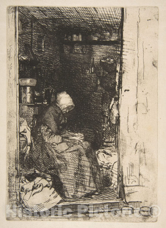 Art Print : James McNeill Whistler - La Vielle aux loques 2 : Vintage Wall Art