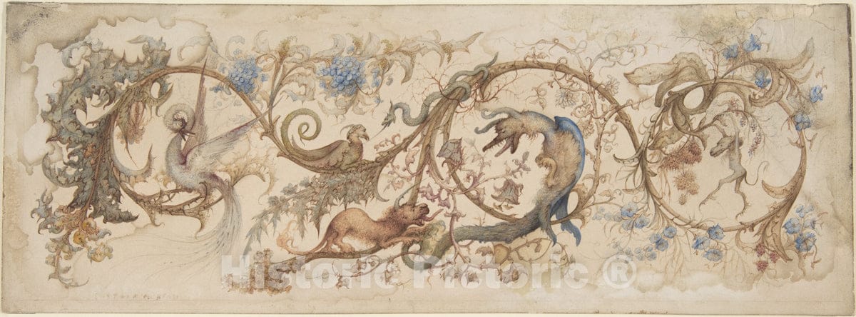 Art Print : Gustave Moreau - Allegory of Vices : Vintage Wall Art