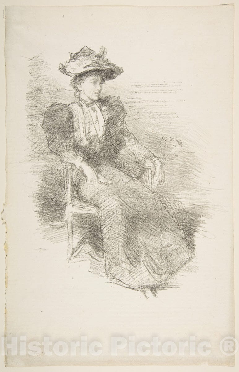 Art Print : James McNeill Whistler - A Portrait:Mildred Howells : Vintage Wall Art