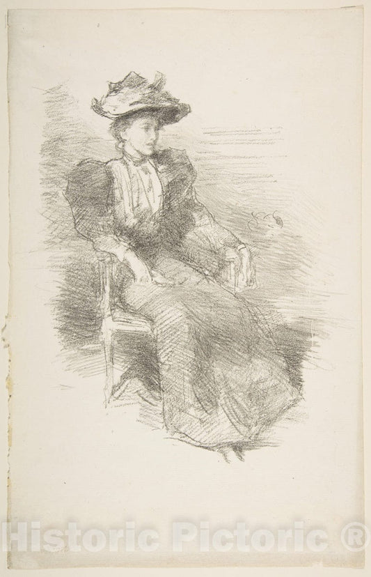 Art Print : James McNeill Whistler - A Portrait:Mildred Howells : Vintage Wall Art