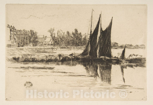 Art Print : James McNeill Whistler - Hurlingham 2 : Vintage Wall Art
