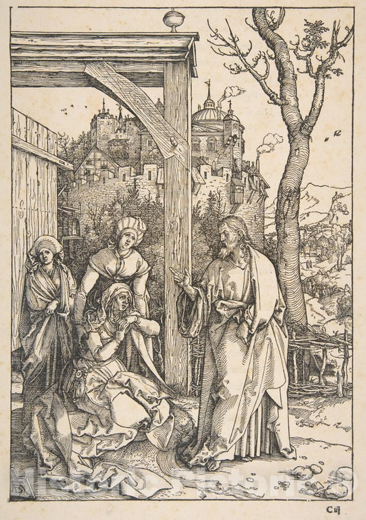 Art Print : Albrecht Dürer - Christ Taking Leave of His Mother, from The Life of The Virgin, Latin Edition, 1511 : Vintage Wall Art