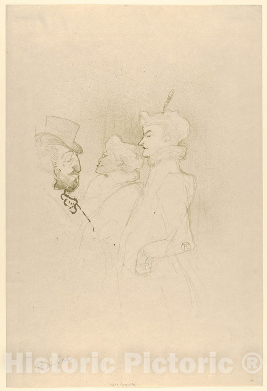 Art Print : Henri de Toulouse-Lautrec - Why Not? Once is Not to Make a Habit of It : Vintage Wall Art