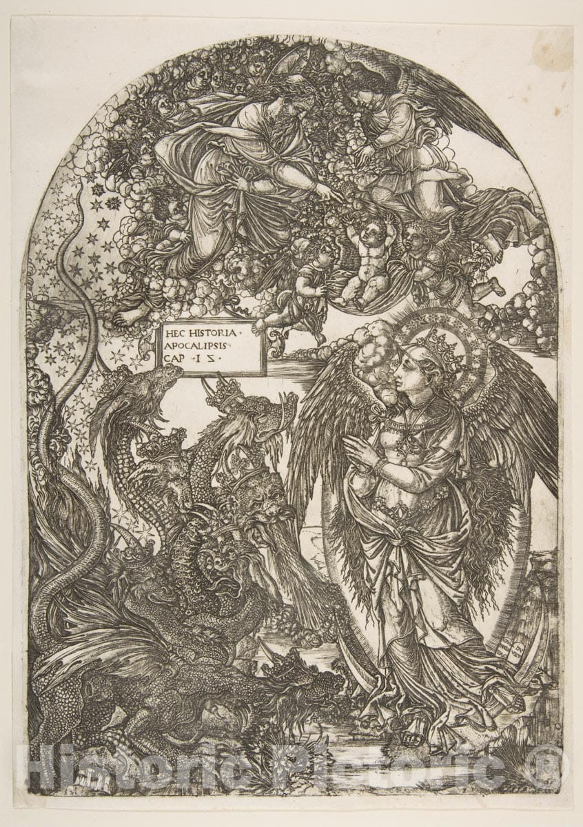 Art Print : Jean Duvet - The Woman Clothed with The Sun, from The Apocalypse : Vintage Wall Art