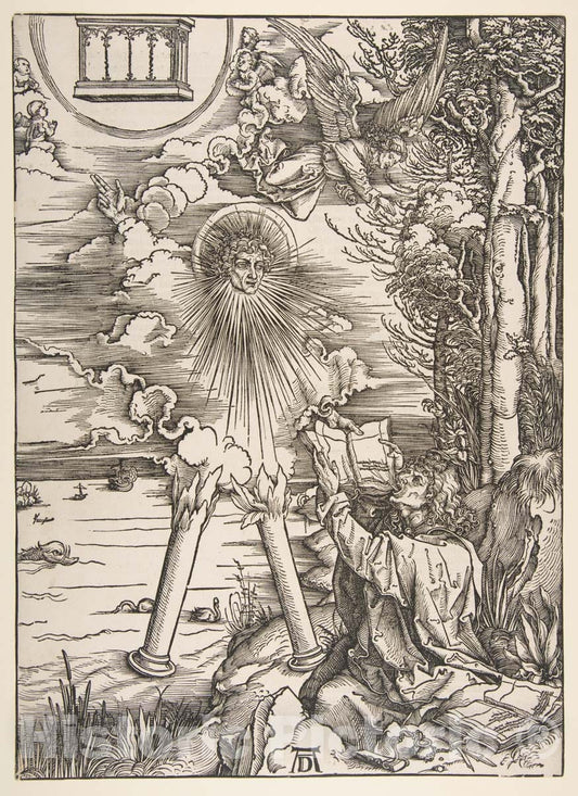 Art Print : Albrecht Dürer - Saint John Devouring The Book, from The Apocalypse 1 : Vintage Wall Art