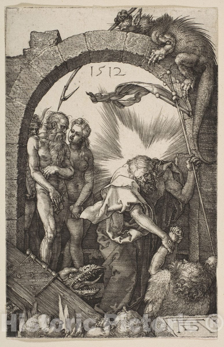 Art Print : Albrecht Dürer - Christ in Limbo, from The Passion 2 : Vintage Wall Art
