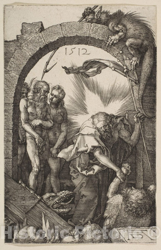 Art Print : Albrecht Dürer - Christ in Limbo, from The Passion 2 : Vintage Wall Art