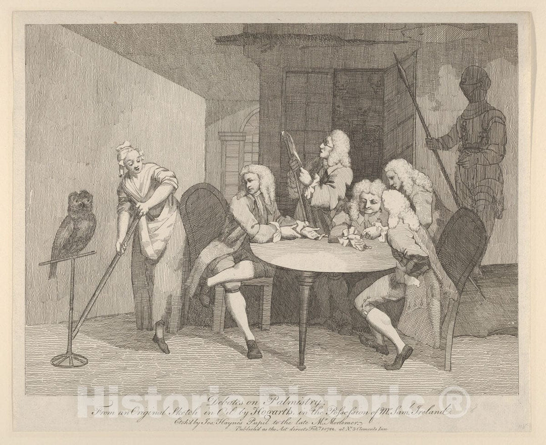 Art Print : Joseph Haynes - Debates on Palmistry 1 : Vintage Wall Art