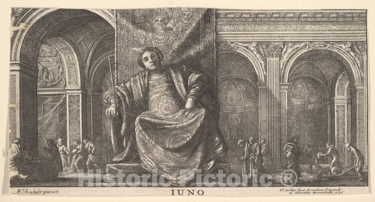 Art Print : Wenceslaus Hollar - Realm of Juno : Vintage Wall Art