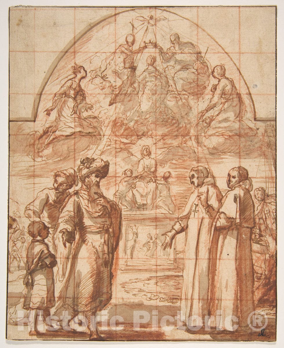 Art Print : Alessandro Tiarini - Allegory of The Trinitarian Order : Vintage Wall Art