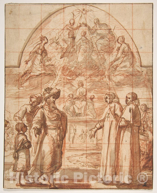 Art Print : Alessandro Tiarini - Allegory of The Trinitarian Order : Vintage Wall Art