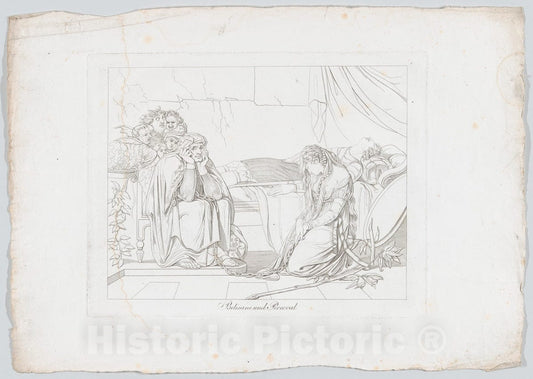 Art Print : Johann Heinrich Lips - Belisane and Percival Under The Enchantment of Urma : Vintage Wall Art