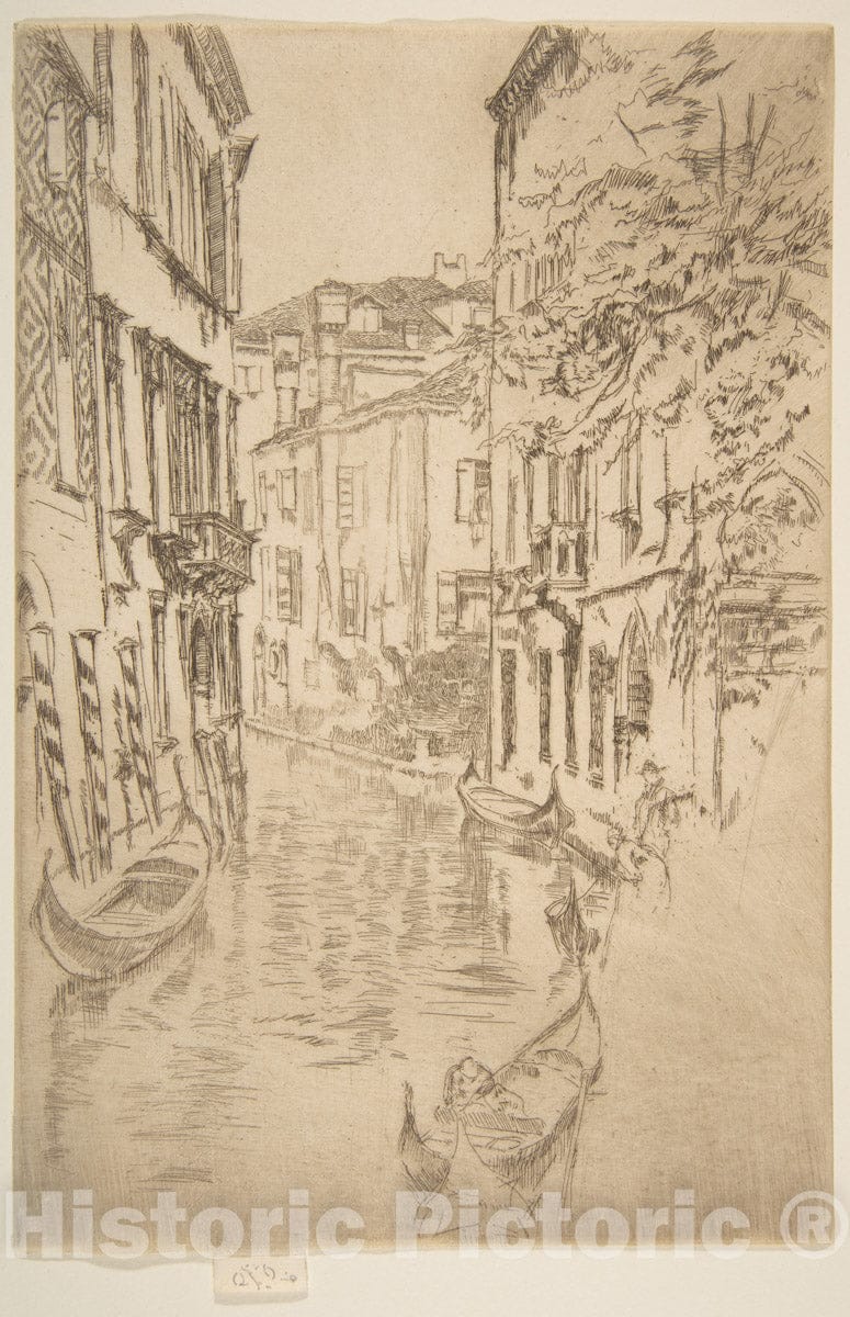 Art Print : James McNeill Whistler - Quiet Canal 1 : Vintage Wall Art