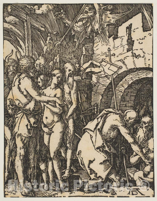 Art Print : Albrecht Dürer - Christ in Limbo, from The Small Passion 2 : Vintage Wall Art