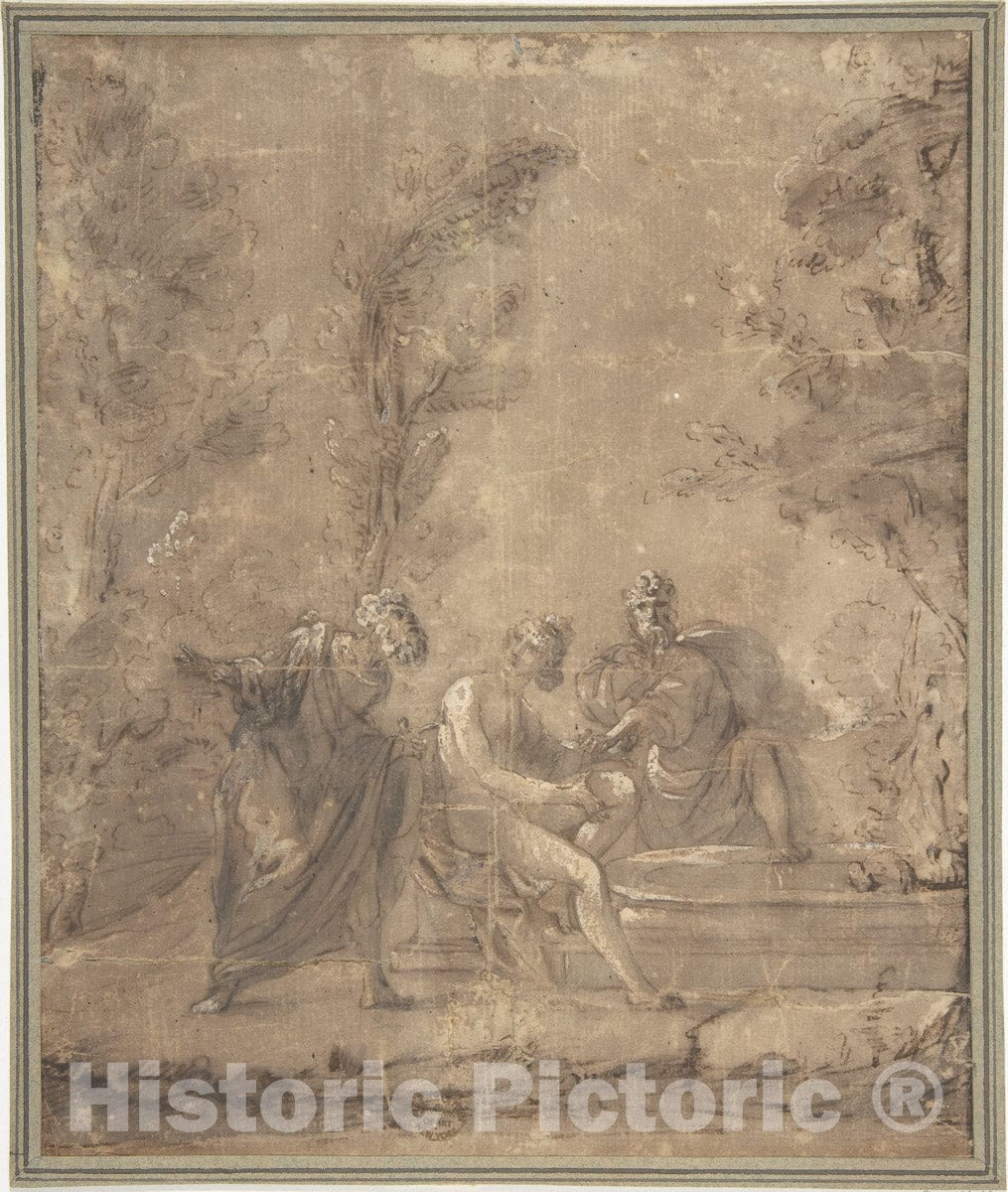 Art Print : German, 19th Century - Susannah and The Elders : Vintage Wall Art