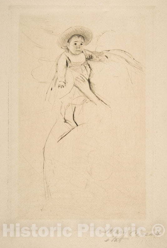 Art Print : Mary Cassatt - Hélène of Septeuil 1 : Vintage Wall Art