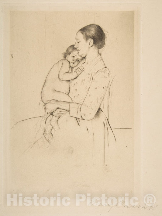 Art Print : Mary Cassatt - Quietude 1 : Vintage Wall Art