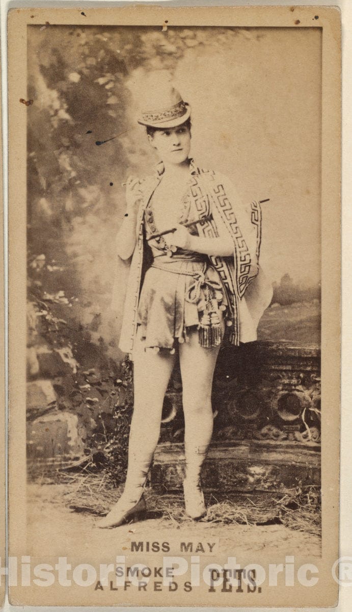Photo Print : Miss May, from The Actresses Series (N671), Promoting Alfreds Pets Tobacco : Vintage Wall Art