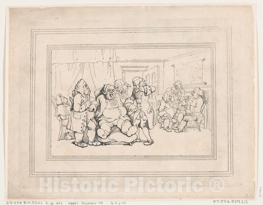 Art Print : Thomas Rowlandson - Comforts of Bath, Plate 9 2 : Vintage Wall Art