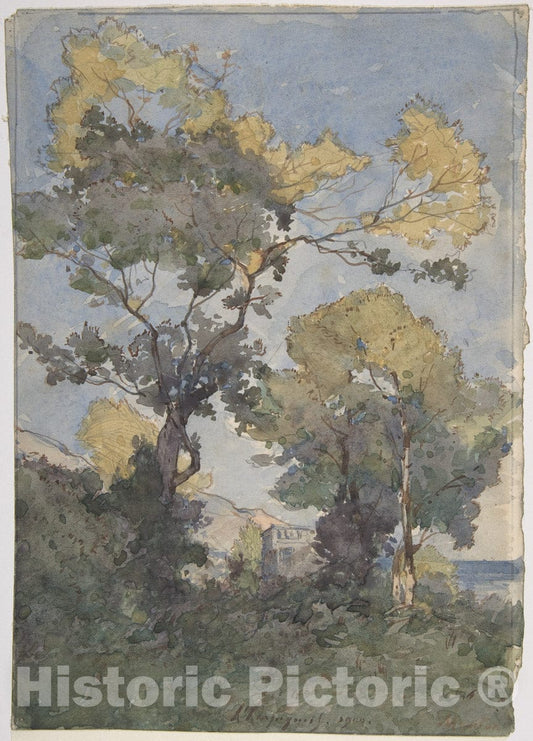 Art Print : Henri-Joseph Harpignies - Landscape : Vintage Wall Art
