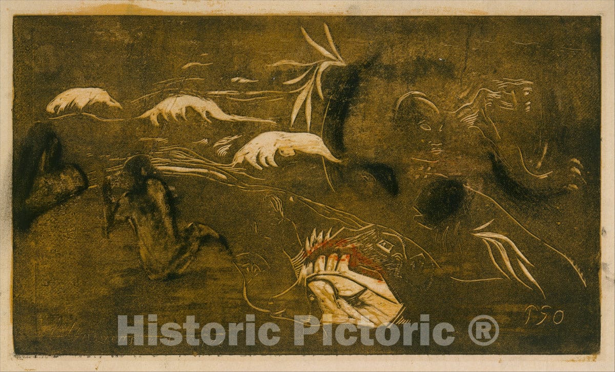Art Print : Paul Gauguin - The Universe is Created 2 : Vintage Wall Art