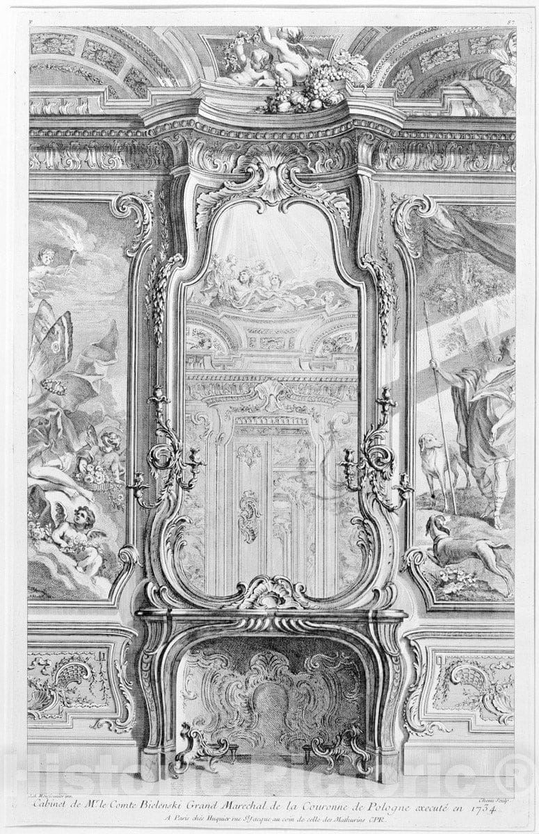 Art Print : Juste Aurèle Meissonnier - Work : Vintage Wall Art