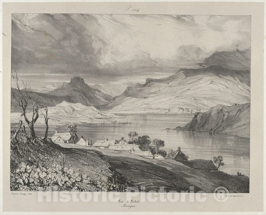 Art Print : Eugène Isabey - Aidat Lake : Vintage Wall Art