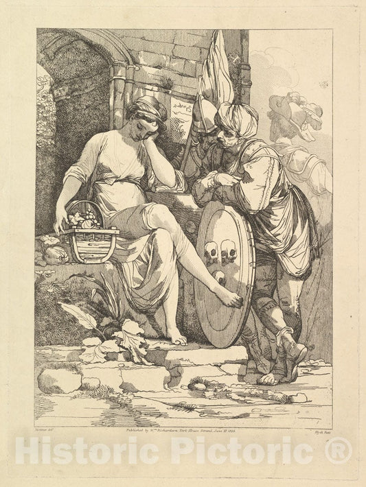 Art Print : Robert Blyth - Banditti at Market : Vintage Wall Art