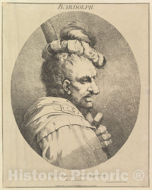 Art Print : John Hamilton Mortimer - Bardolph (Twelve Characters from Shakespeare) : Vintage Wall Art