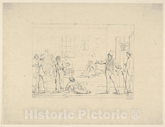 Art Print : Adalbert John Volck - Buying a Substitute in The North During The War (from Confederate War Etchings) : Vintage Wall Art