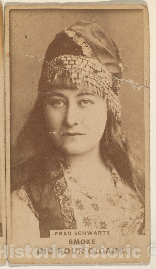 Photo Print : Fraulein Schwartz, from The Actresses Series (N669) Promoting Big Four Cigars : Vintage Wall Art