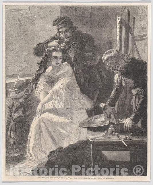 Art Print : William Luson Thomas - La Toilette des Morts, from Illustrated London News : Vintage Wall Art