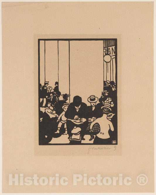 Art Print : Félix Vallotton - Five O'Clock, The World's Fair IV : Vintage Wall Art