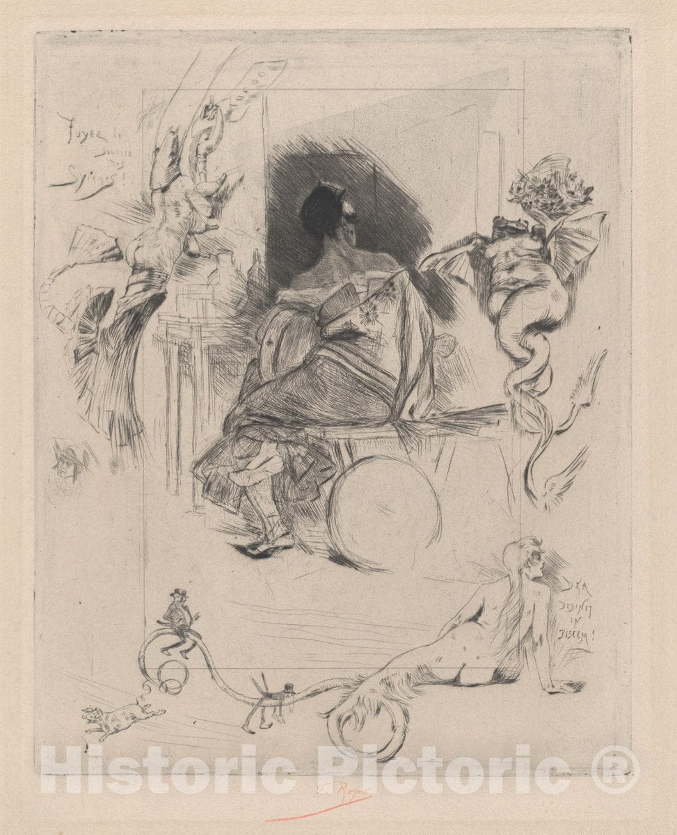 Art Print : Félicien Rops - The Last Maja : Vintage Wall Art
