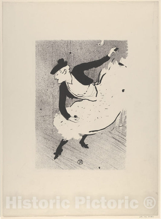 Art Print : Henri de Toulouse-Lautrec - Edmée Lescot (from Le Café Concert) : Vintage Wall Art