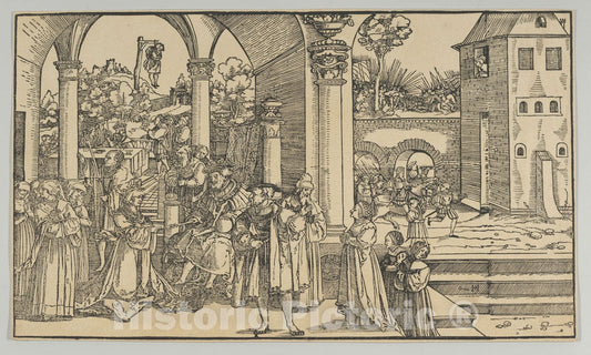 Art Print : Hans Schäufelein - The Story of Esther : Vintage Wall Art