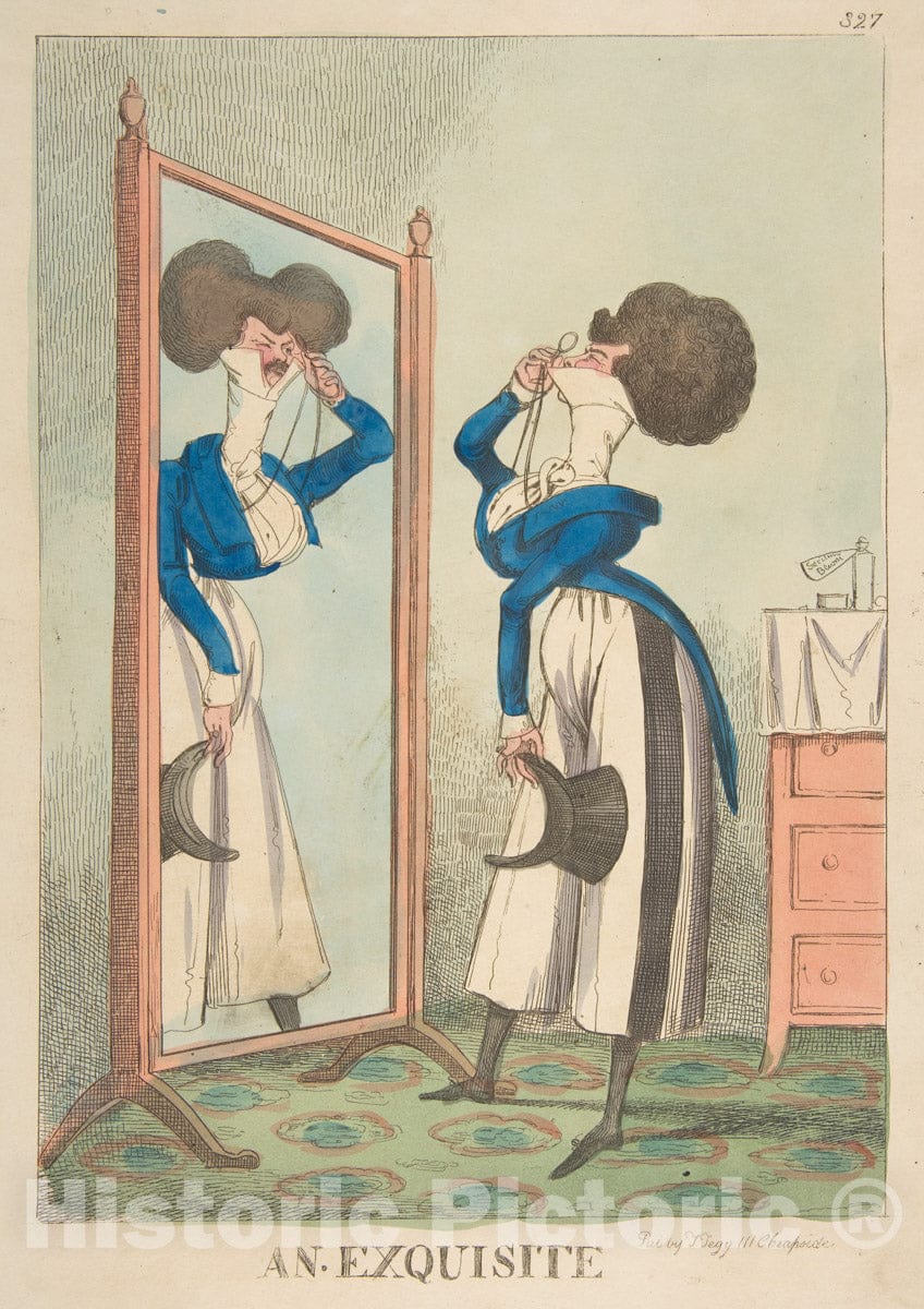 Art Print : George Cruikshank - an Exquisite : Vintage Wall Art