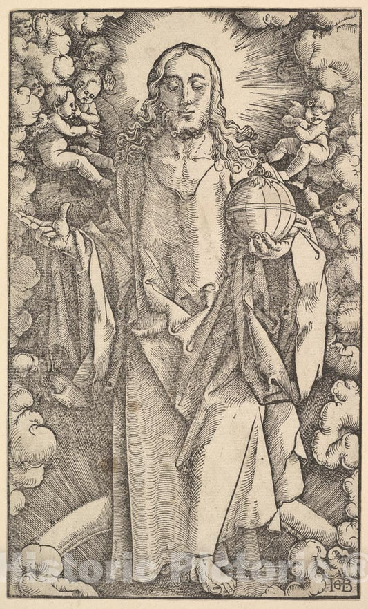 Art Print : Hans Baldung (Called Hans Baldung Grien) - Christ from Christ and The Apostles : Vintage Wall Art
