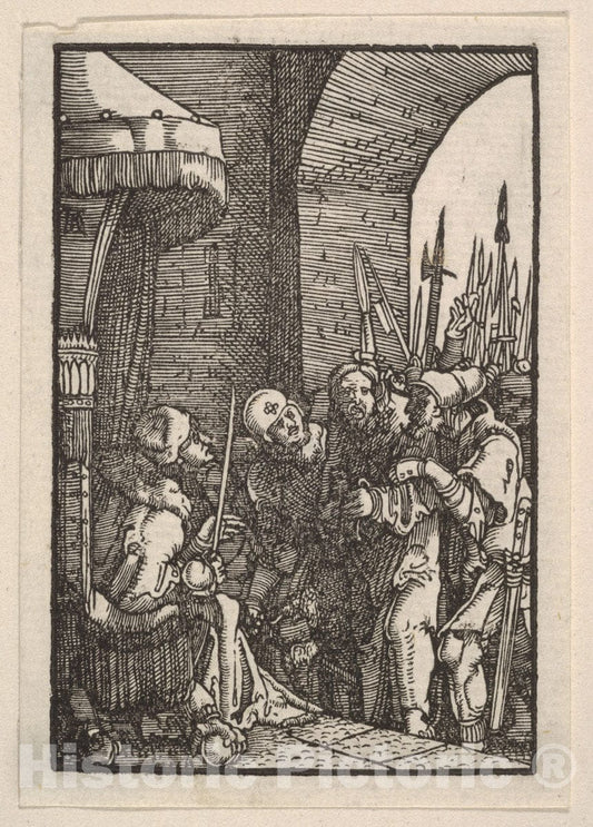 Art Print : Albrecht Altdorfer - Christ Before Pilate, from The Fall and Salvation of Mankind Through The Life and Passion of Christ : Vintage Wall Art