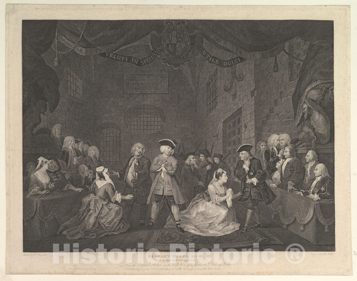 Art Print : William Blake - The Beggar's Opera, Act III 1 : Vintage Wall Art