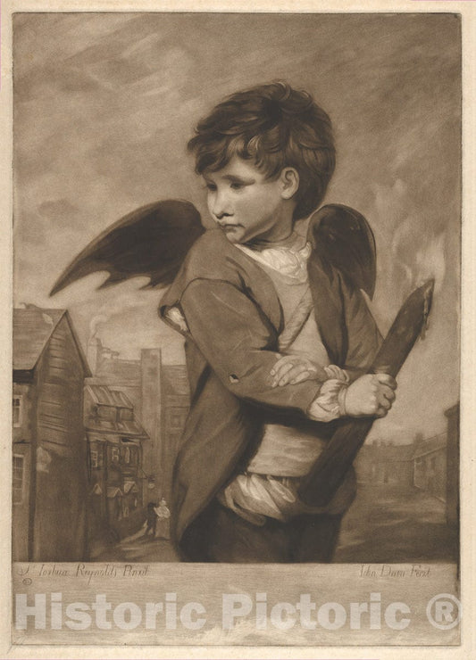 Art Print : John Dean - Cupid, in The Character of a Link Boy : Vintage Wall Art