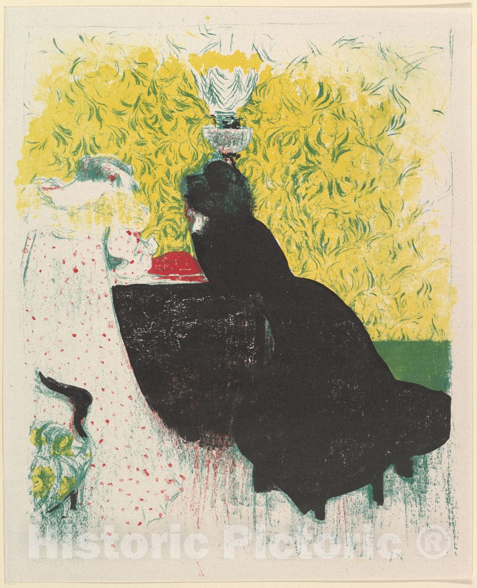 Art Print : Édouard Vuillard - The Two Stepsisters, from The Series Landscapes and Interiors : Vintage Wall Art